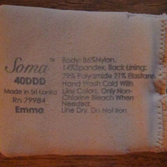 SOMA Beige lace EMMA Minimizer Underwire Bra Size 40DDD - Picture 6 of 6